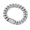 Hip Hop Bling CZ Jewelry A-Z 26 Alphabets Initial Letters Cuban Link Chain Stainless Steel Bracelet With Iced Buckle