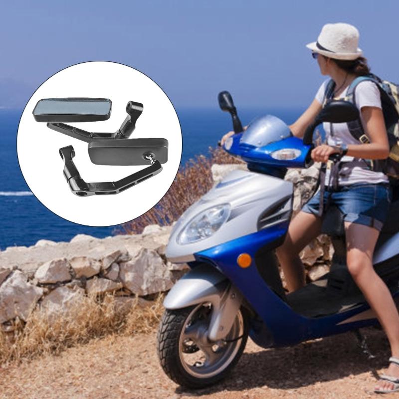 ATV Accessory Rear View Glass 8mm 10mm Thread Handlebar Mount Clamp Auxiliary Glass for ATV Motorcycle Scooters
