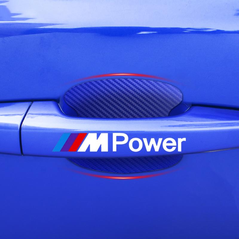 Car Door Sticker Carbon Fiber Scratches Auto Handle Protection Film For BMW M E34 E36 E60 E90 E46 E39 E70 F10 F20 F30 X5 X6 X1 M3 M5 M6 E71 F01 F87