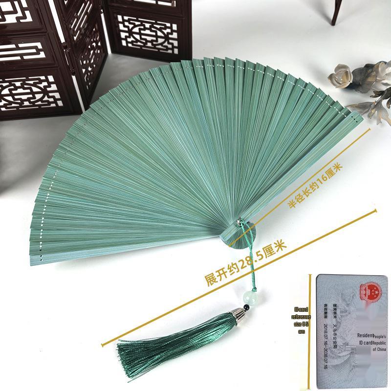 Tradycyjny Chiński Składany Wachlarz Bambusowy do Hanfu i Qipao