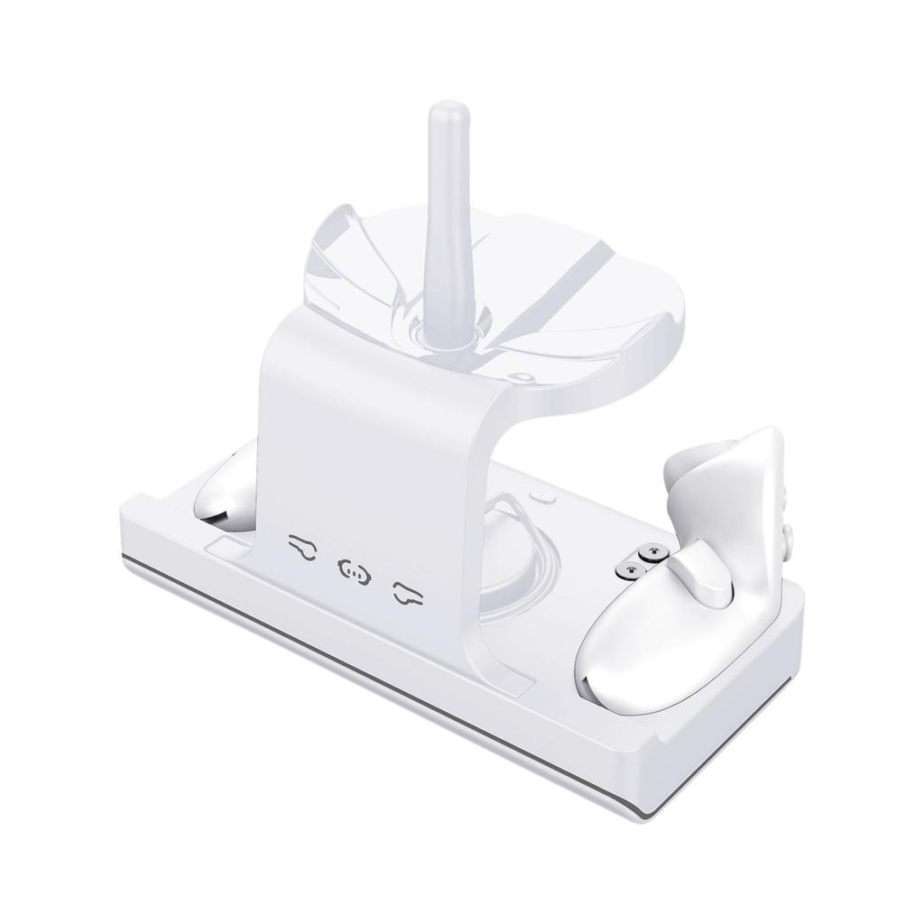 RGB Charging Station VR Headset Display Stand With LED Indicator Controller Handle Batteries Compatible For Meta Quest 3 Headset Controllers