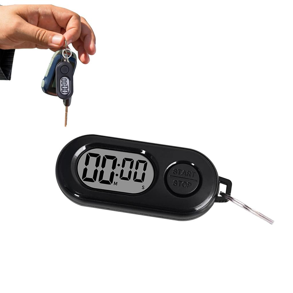 DONGFANGB Sports Timer Small Timer with LCD Keychain Portable Large Multifunctional Countdown Keychain Decorative Ideal for and Sports Use Stopwatch,