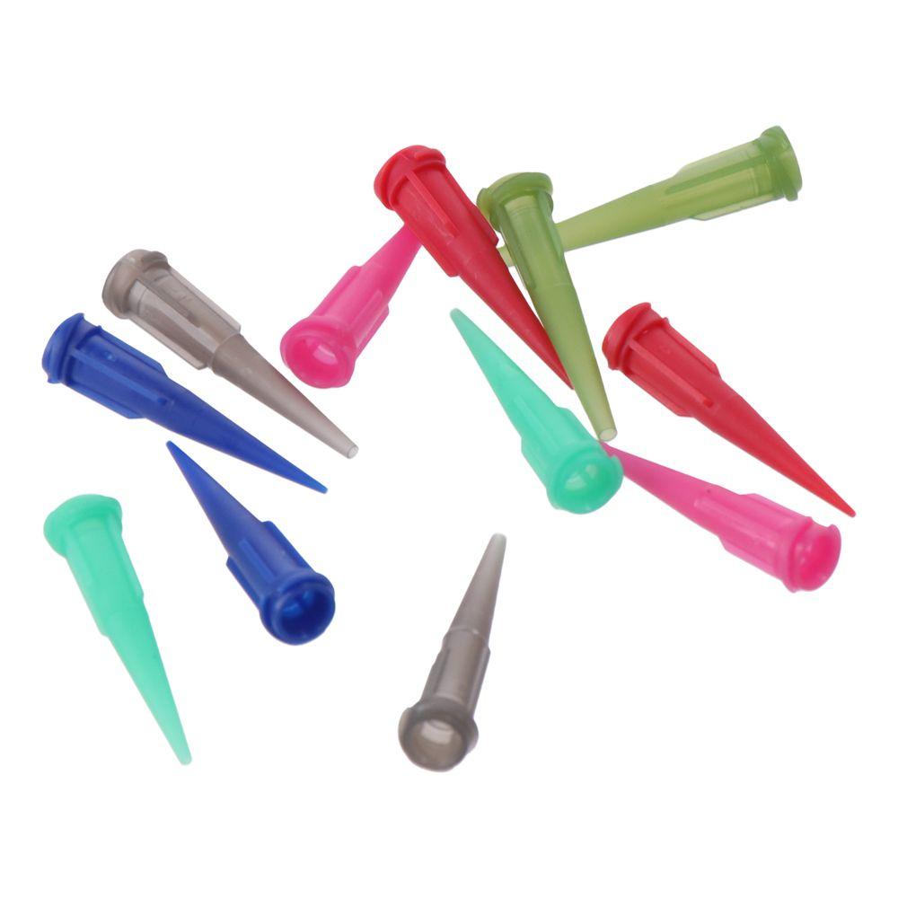 120Pcs 6 Agulhas de dispensador de líquido de tamanho misto Agulha de enchimento de dispensação de plástico