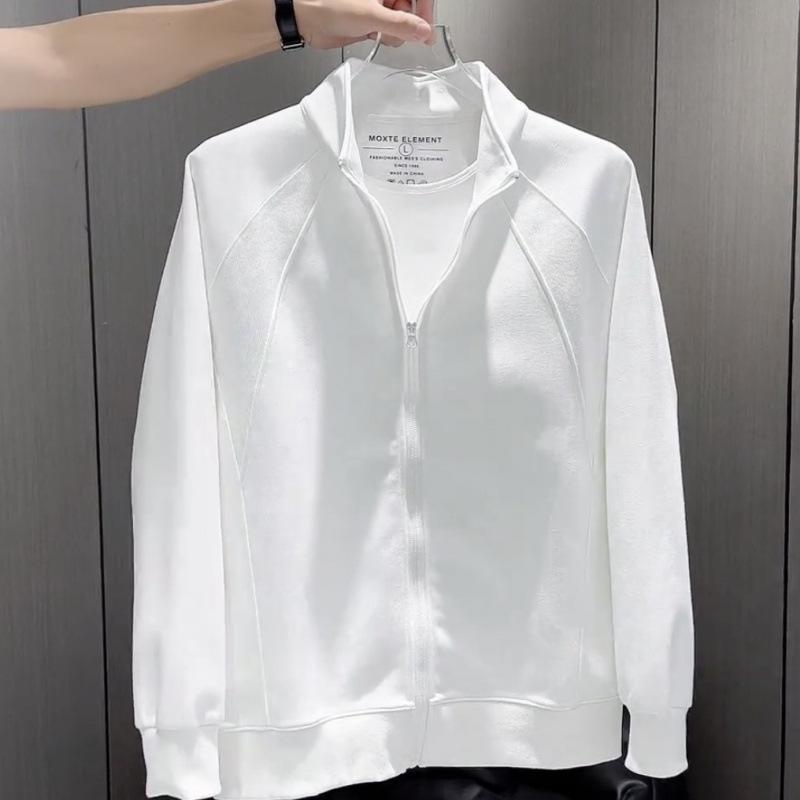 Herbst Reißverschluss Stehkragen Sweatshirt Jacke Herren Trendige Mode Lockere und Vielseitige Oberteile für Paare