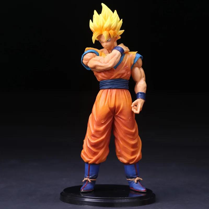 Bandai Dragon Ball 22cm Son Goku Vegeta Figure Super Saiyan Figure Anime Collectible Figurines for Kids DBZ Action Figure Model