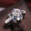 Fashion Trendy Jewelry S925 Rings For Women Cubic Zirconia Charms Bridal Wedding Engagement White Gold Color Ring