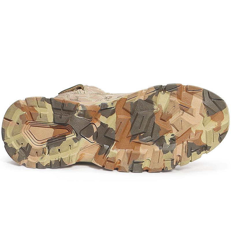 Fashion Hunting Boots Men's High Top Camouflage Breathable Tactical Shoes Outdoor Hiking Wear-Resistant Waterproof Mountaineering Boots