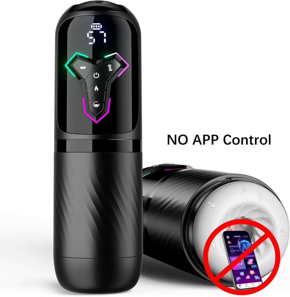Heizung Automatischer Männlicher Masturbator KI & App-Steuerung Blowiob-Maschine Pocket Pussy Penis Pumpe LCD-Anzeige Sexspielzeug für Männer