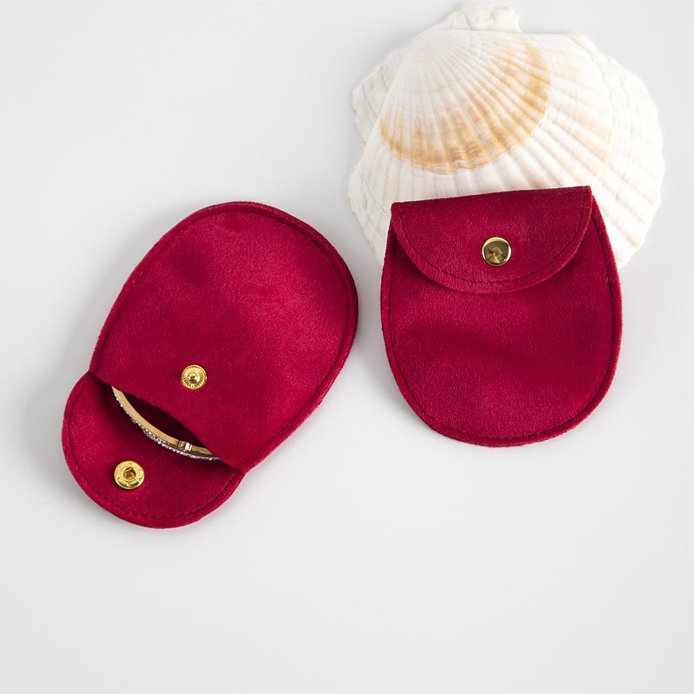 10pack Velvet Jewelry Snap Gift Packaging Bag Earrings Necklace Christmas Wedding Presents Pouches Travel Storage Button Sack