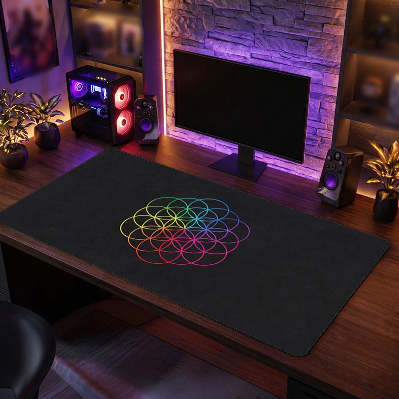 Big Mouse PadColdplay Extended Soft Desk Mat Gaming Office Computer Table Decor Mat