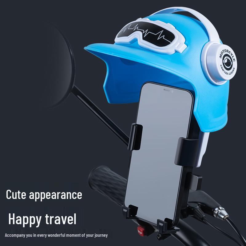 Compact Sunshade & Rain Protection Phone Holder for Helmets and Bikes