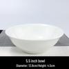 5.5-inch Pure White Ceramic Hat-Shaped Bowl
