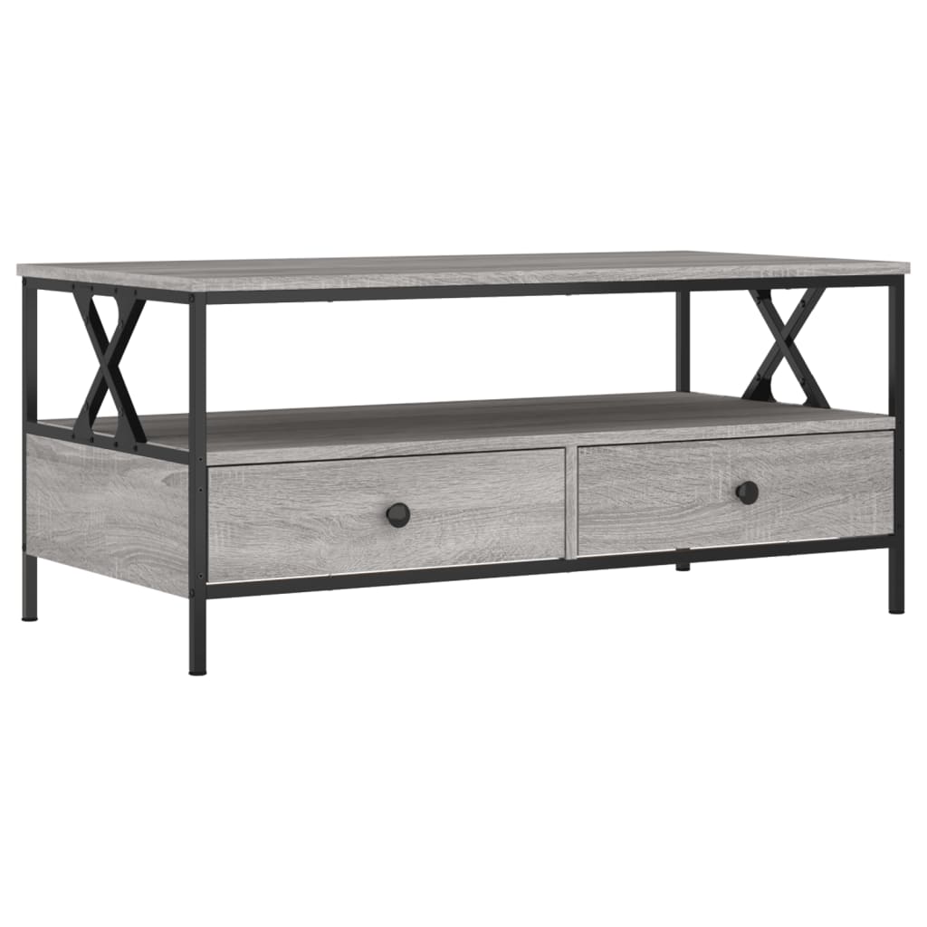  Coffee Table, Grey Sonoma Oak, 100x51x45 Cm