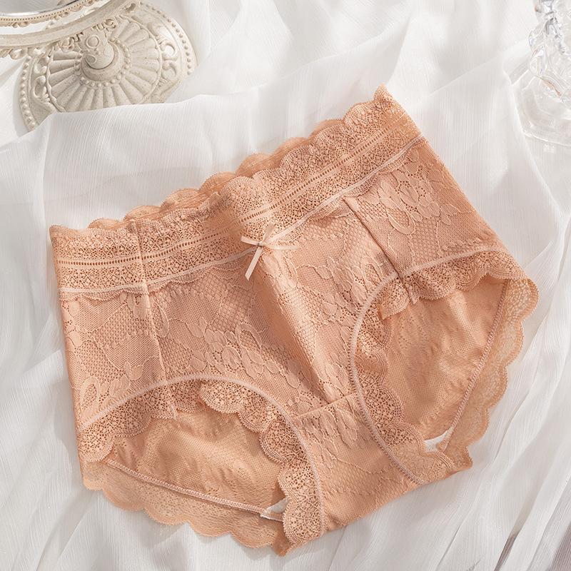 Ladies' Mid Waist Sexy Lace Underwear Panties  Breathable Seamless Summer Thin Briefs Underpants Lingerie for Women