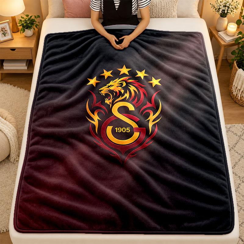 Flannel BlanketGalatasaray FC Warm Soft Throw Blanket for Indoor Sofa Bed Living Room Use