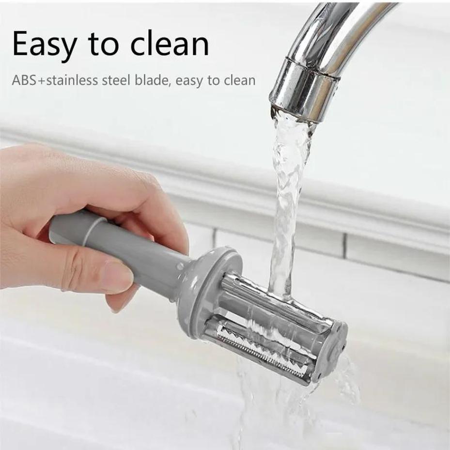 Multi-functional with Cover Three-in-one Peeling Knife Home Fruit Potato Scraper Ginger Garlic Grinder Melon Peel Shaving Wire.