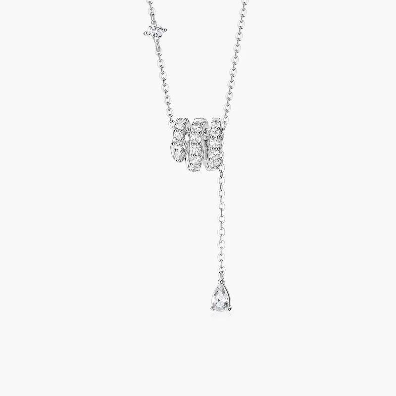 S999 Sterling Silver Snake Pendant Necklace: Luxurious Slim Waist Design, Pure Silver Clavicle Chain - Perfect Birthday Gift. S925 Silver Snake Necklace - Platinum