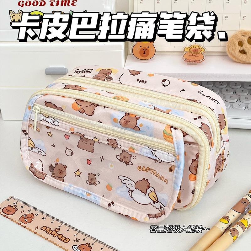 Cute Cartoon Pain Bag Pencil Case Large Capacity Stationery Bag For Students
