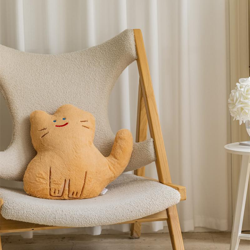 Kawaii Plushie Cats Black Pillow Stuffed Animals Cat Plush Pillow Cushion Soft For Sofa Decoration Lovely Cat Toys For Girls