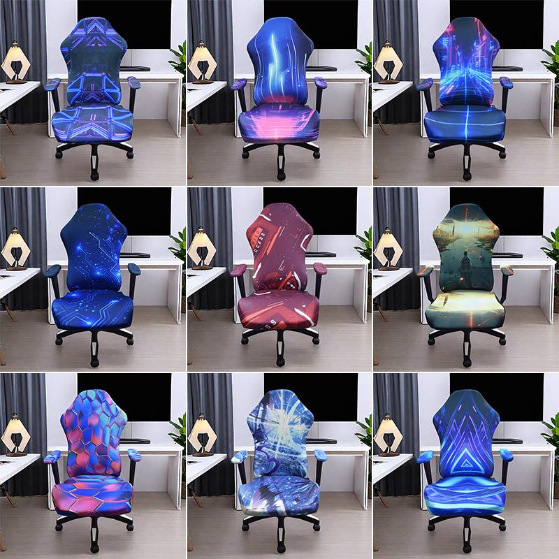 Gaming Chair Cover Punk Style Elastic Universal Computer Chair Backrest Cover Swivel Chair Armchair Seat Protector Covers