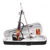 WGM New Full-Size Violin Set: Full-Size 4/4 Solid Wood Electric Silent Violin with Chin Rest, Ebony Fittings, Hard Case, Extra Strings, Audio Cable, R