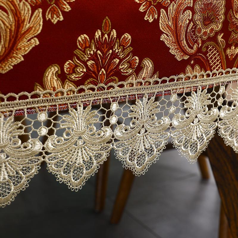 Chinesische rot bestickte Jacquard-Tischdecke, chinesische Hochzeits-Kaffeetischdecke, Hochzeitsdekorations-Geschenk-Tischdecke, festliche Esstischdecke