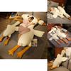 Huge 19.7/35.4/51.2in White Goose Plush Sleeping Toy Cushion For Kids