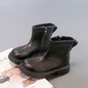 Childrens Leather Boots Fall British Martin Boots Fashion Korean Solid Boys Girls Shoes