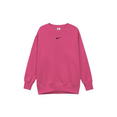 Phoenix Fleece Loose Pullover Sweatshirt Women Tops Raspberry-Red DQ5734-615