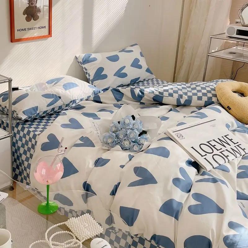 Floral Bed Duvet Covers Pastoral Four Seasons Polyester Quilt Cover King Queen Size Bedroom Bedding Luxury Home Textile Cozy