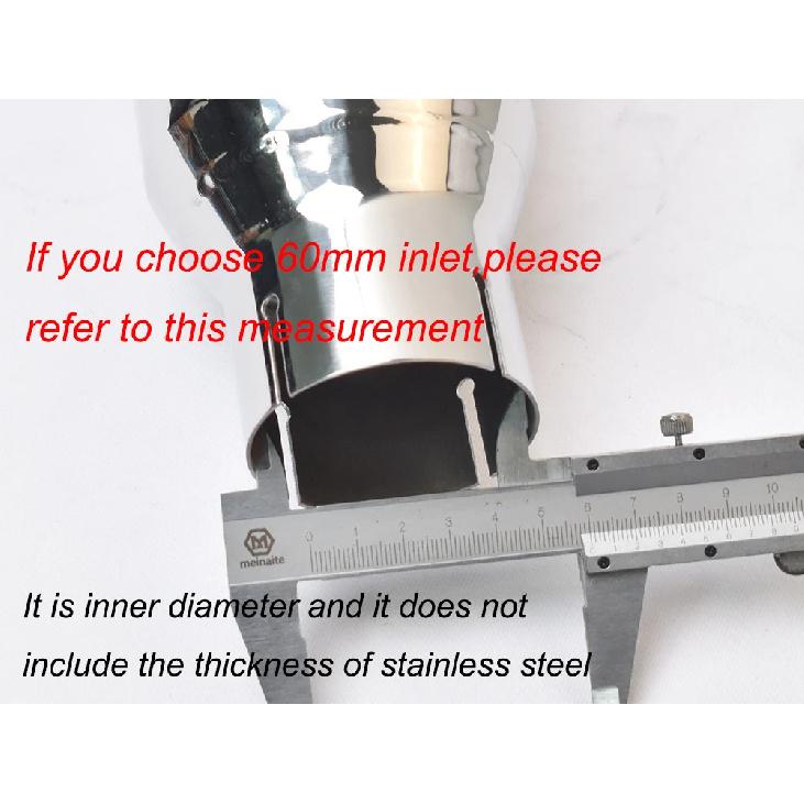 1Pc Universal Slashed Stainless Steel Angled Flange Exhaust Pipe Curly Muffler Tip Slash Cut
