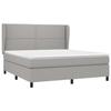 3127901 vidaXL Lit à sommier tapissier avec matelas Gris clair 180x200cm Tissu