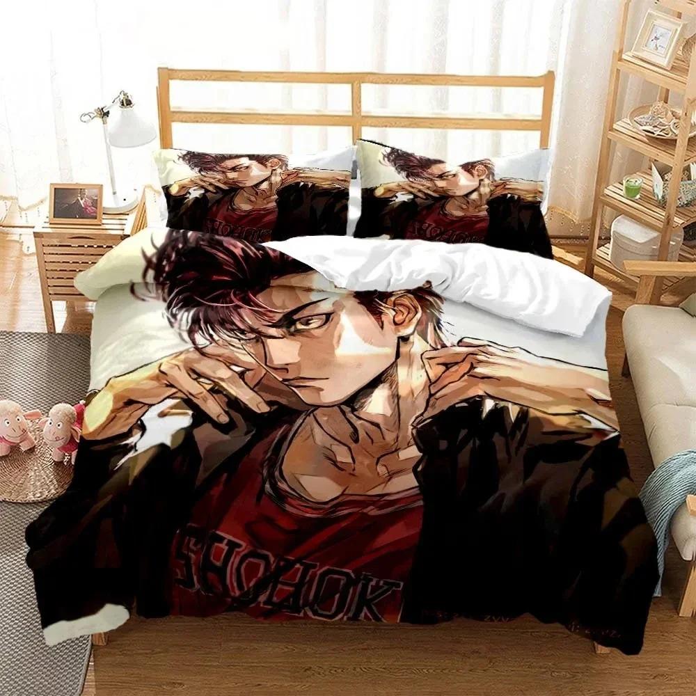 Elegant Durable king Queen Quilt Comforter 3D Printing Slam Dunk Anime Bed Size Boys Adult