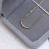 Luxury Smile Zircon Charm Necklace, 925 Sterling Silver Plated 14K Gold Chain Choker