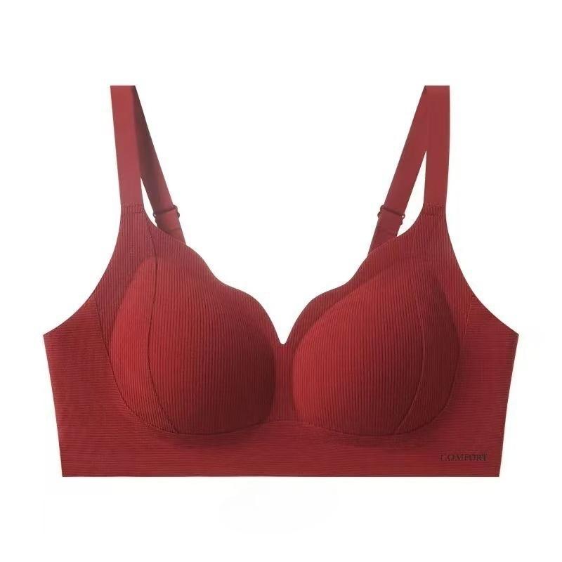 Women's Seamless Lifting Bra for Small Breasts Comfortable Adjustable Anti-sagging Gathered and Side-breasted Breast Support