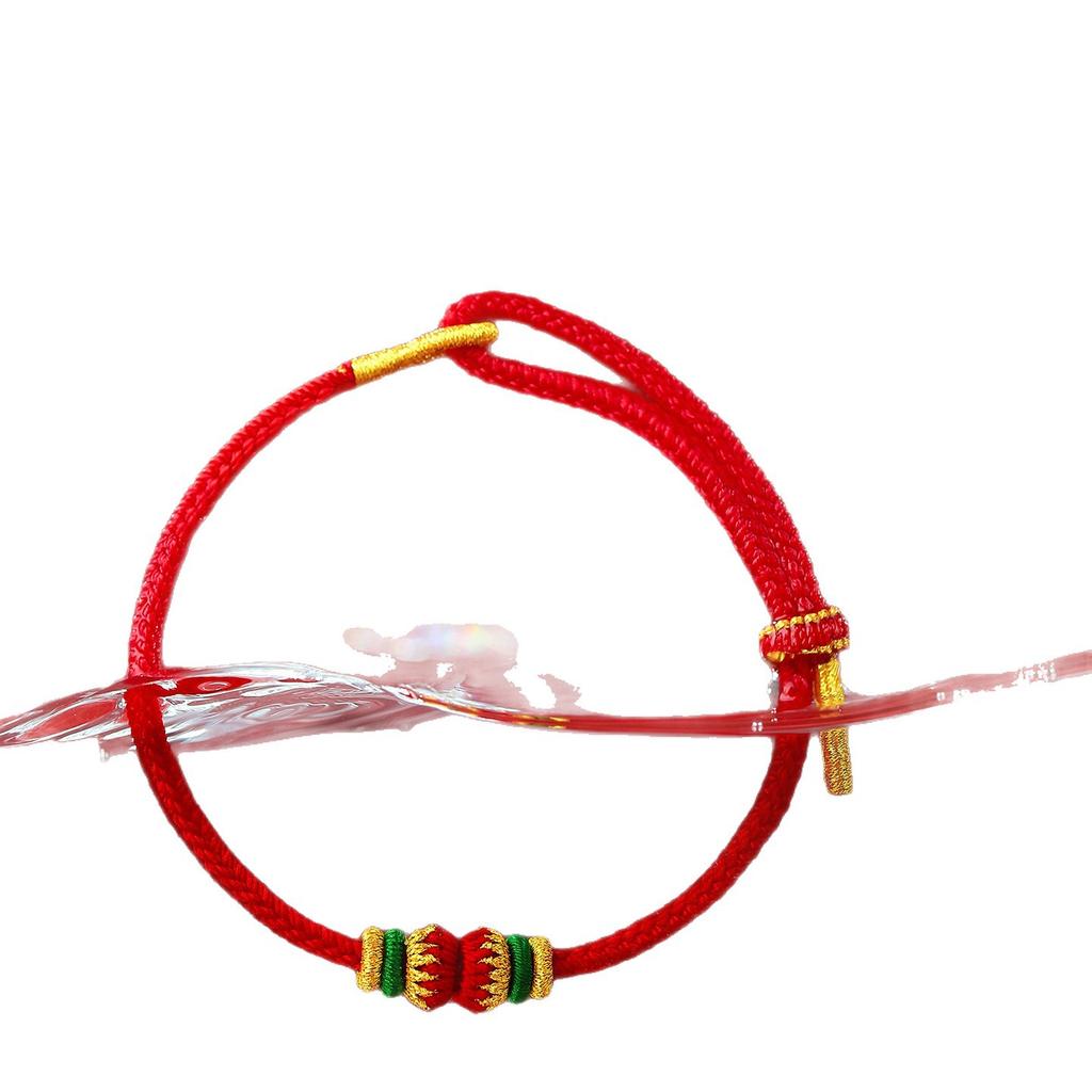 Mount Putuo2026Roter Schnur-Armband Tai Sui, Roter Schnur-Armband für das Sternzeichen für Männer und Frauen, Geflochtenes Seil Geschenk