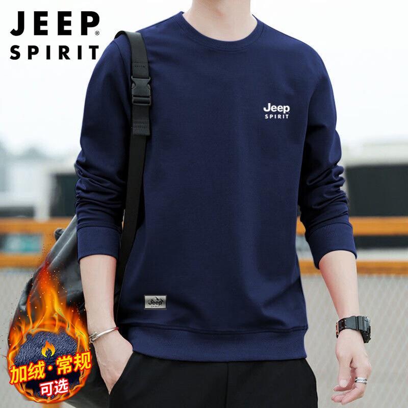 

JEEP SPIRIT Men s Round Neck Loose Fit Long Sleeve Sweatshirt XL