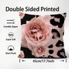 Pink Leopard Fashion Cushion Cover Plush Fabric Soft DoubleSided Printed Sofa Warm Winter Home Child Gift Pillow Case