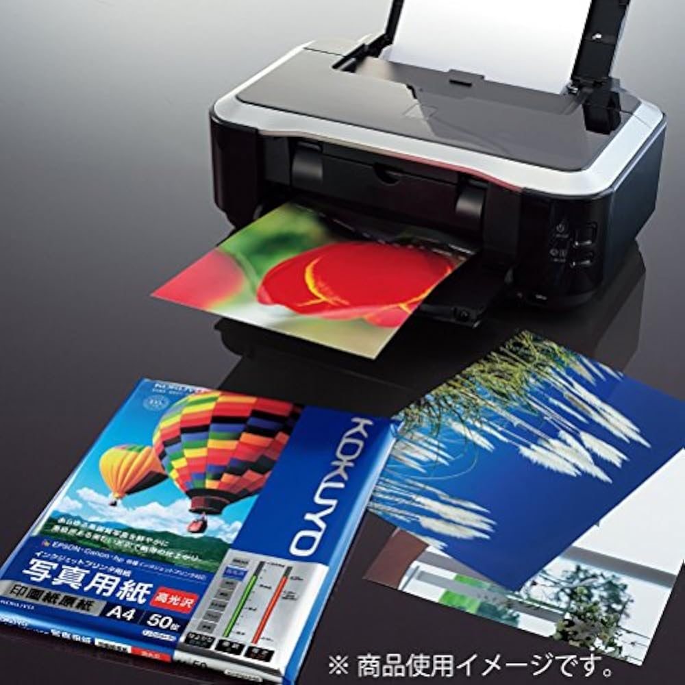 Kokuyo (KOKUYO) Inkjet Photo Paper, Photographic Paper, Base Paper, High Gloss, A3, 20 Sheets, KJ...