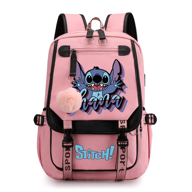 Cartoon Schoolbag Junior High School Student High School Student With Usb Multi-Function Student Schoolbag