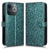 Wallet Case For Realme Narzo 80 Lite 4G/C71 4G (India)/Note 70T 4G Dot Pattern Imprint PU Leather Phone Cover with Wrist Strap