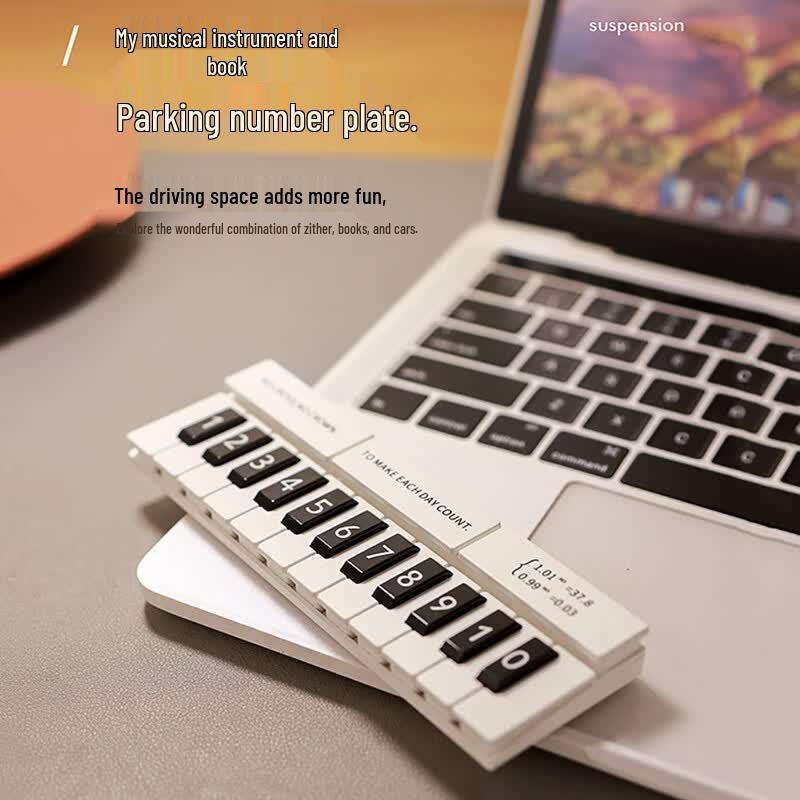 DiJiaLun Piano Key Hidden Luminous Car Parking Card
