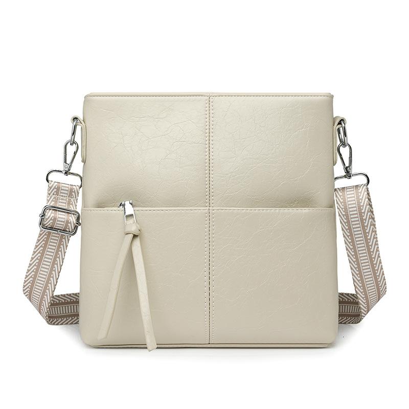 

Solid Color Shoulder Bag Women s Large Capacity Multifunctional Crossbody Bag бежевый