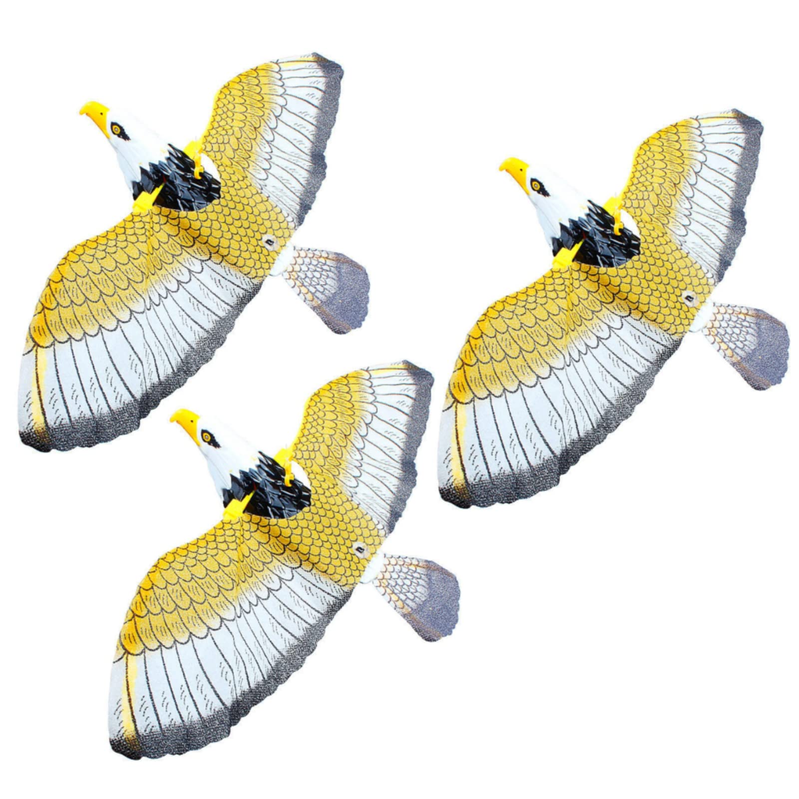 

heizi Moving Sparrow Scare, Crow Repellent, Set of 3, Pigeon, Hawk, Kite Bird Repellent, Gardening Bird and Animal Repellent (Brown)