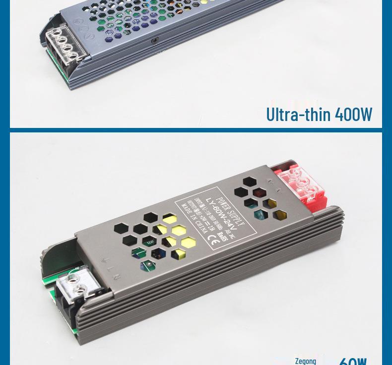 Black King Kong LED Driver: 220V to 24V/12V Constant Voltage Power Supply for Light Box & Strip Lights