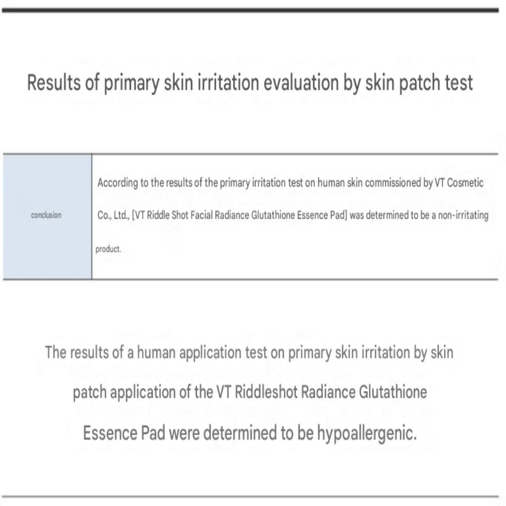 VT Reedleshot Facial Raidence Glutathione Essence Pad - 8 Sheets