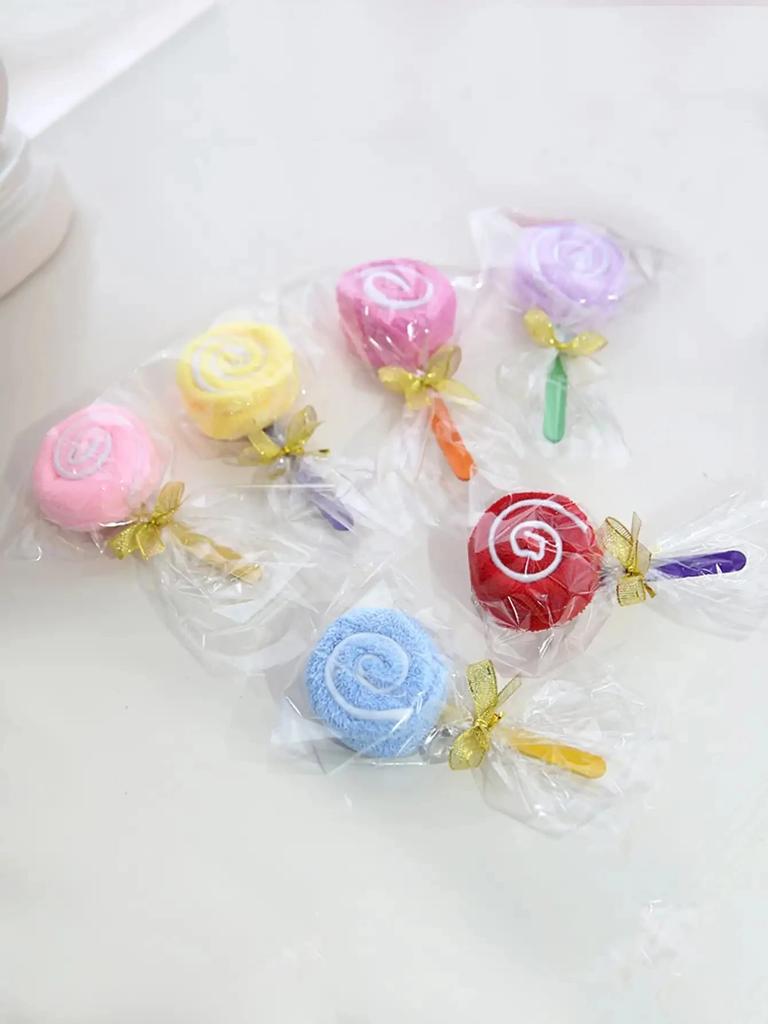 1/3/5pcs - Creative Gift Valentine's Day Cake, Towel, Lollipop, Wedding Gift, Birthday Gift, Wedding Gift-random Color