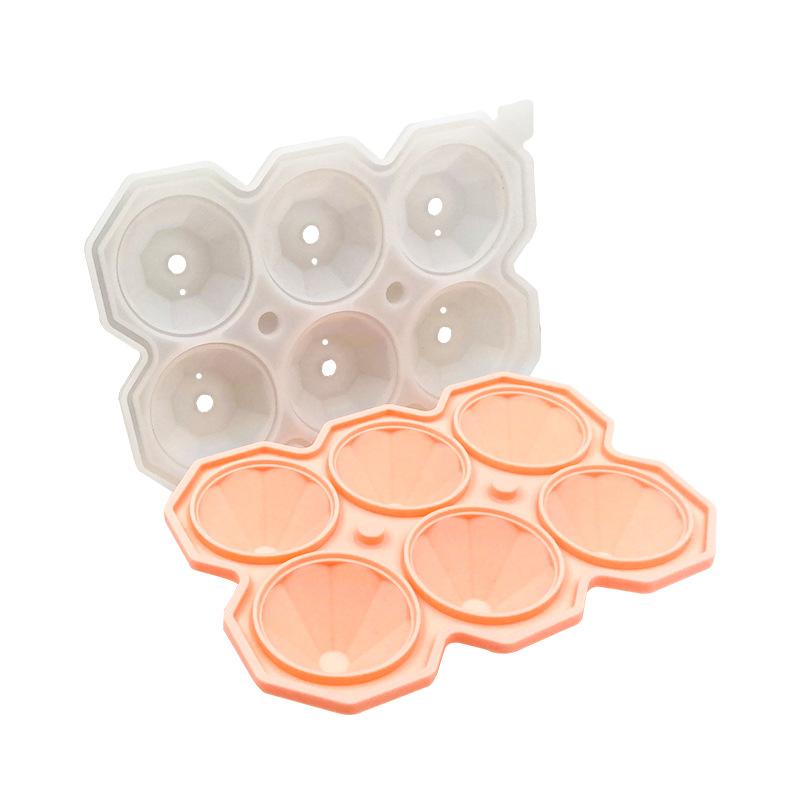 Tiny Diamond Ice Molds , Small Diamond-Shaped Silicone Ice Cube Trays 16 Cubes Per Tray, Easy Release, BPA-Free and Stackable