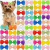 100pcs Dog Bows Pet Dog Hair Accessories Cute Dog Hair Bows Rubber Bands Pet Products Dog Accessories For Small Dogs