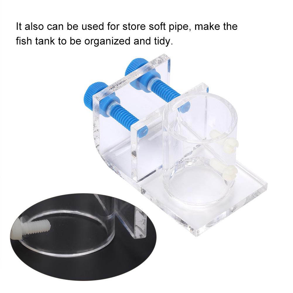 Transparent Acrylic Water Tube Soft Pipe Fixture for Fish Tank Aquarium(single Hole Fixture)